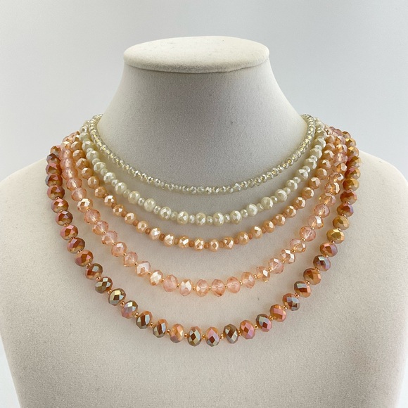 Dropped! Sparkling Neutrals Crystal Necklace Collection. Available Separately